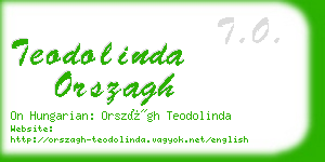 teodolinda orszagh business card